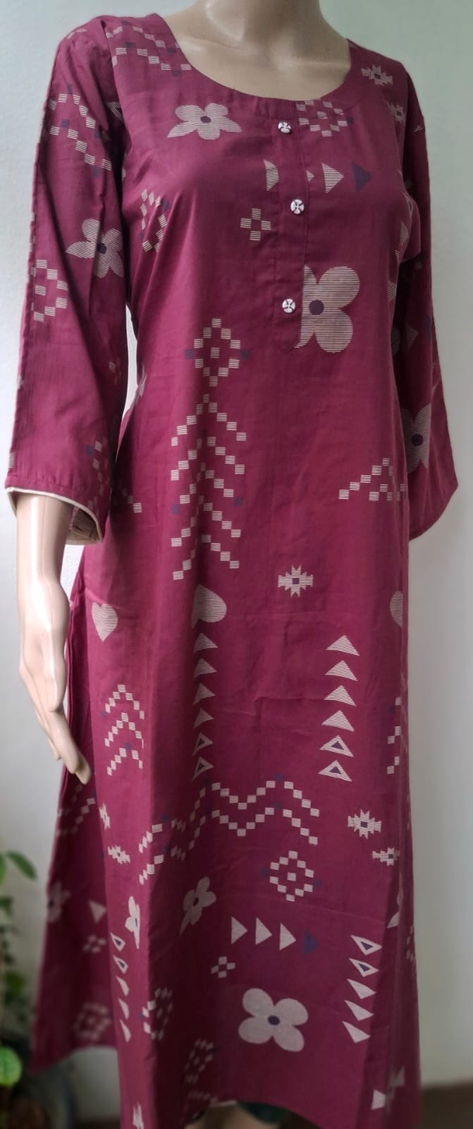 "PALASH" - Pink woven kurta