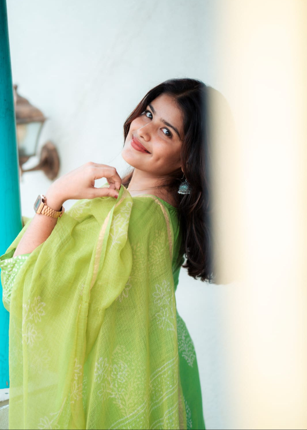 " Khushi" - Vibrant Green 3 Pcs set