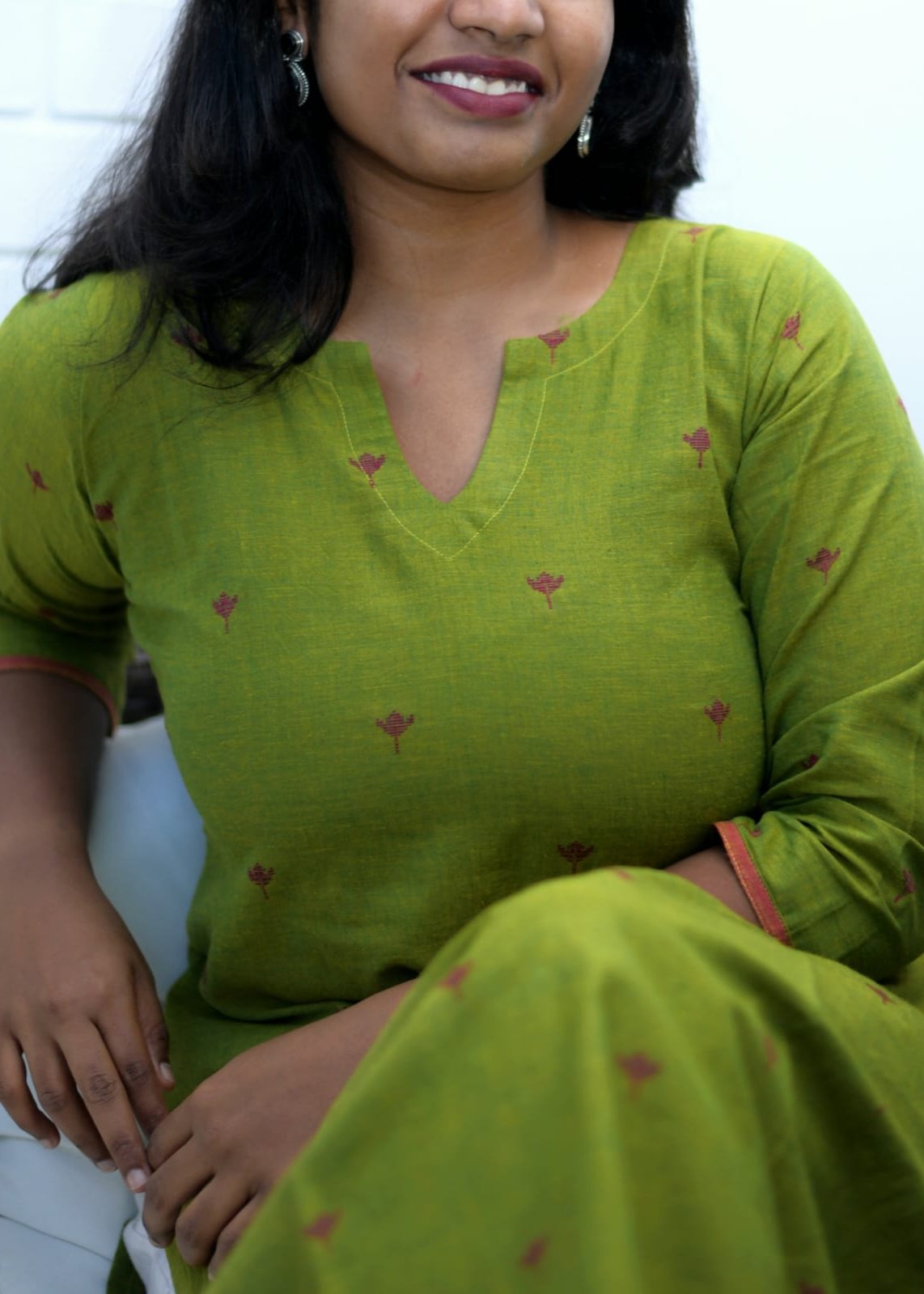 Handloom cotton woven kurta