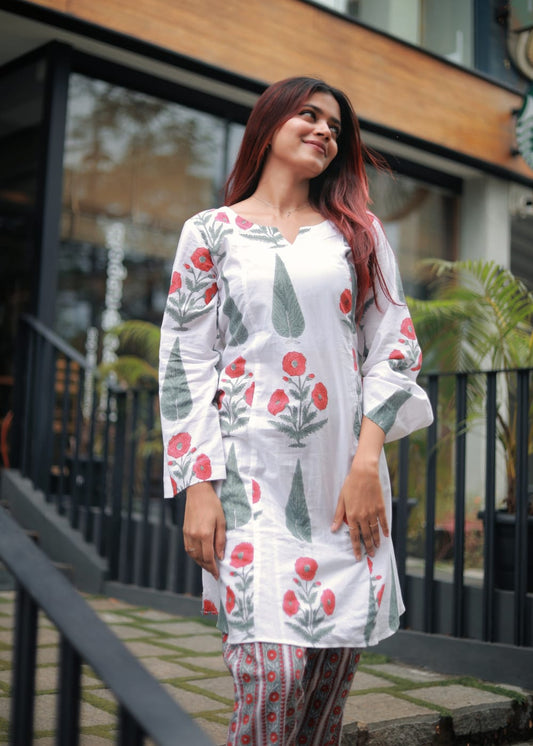 " KAVYA" - Mughal printed kurta set