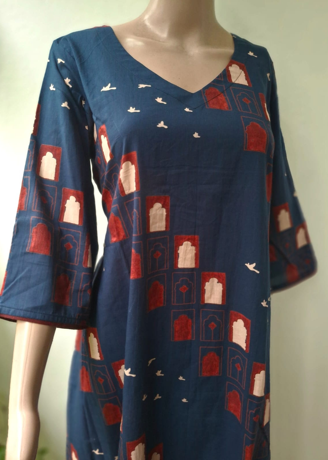 " JHAROKA" - the blue ajrak printed kurta