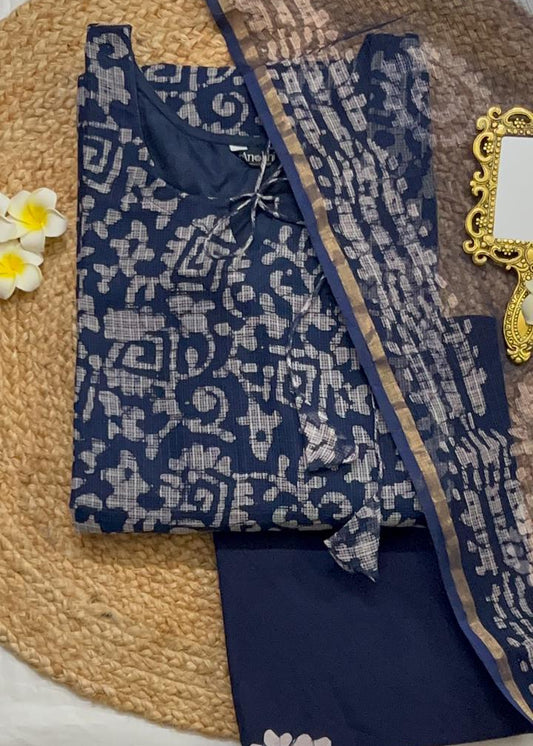 Moh - The Blue Batik kota kurta