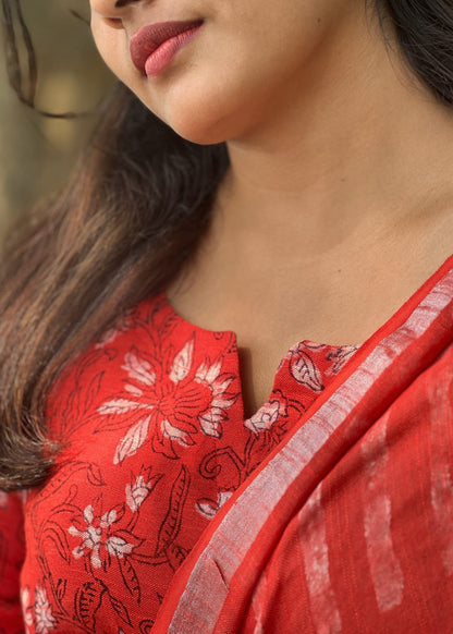 Gulzar - Brick red set