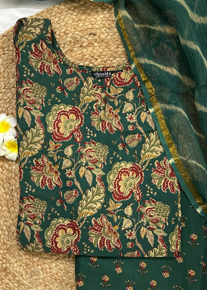 Parul - The dark green 3pcs set