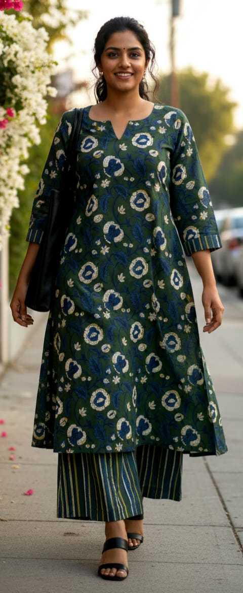 Sakhi - The green dabu coord set