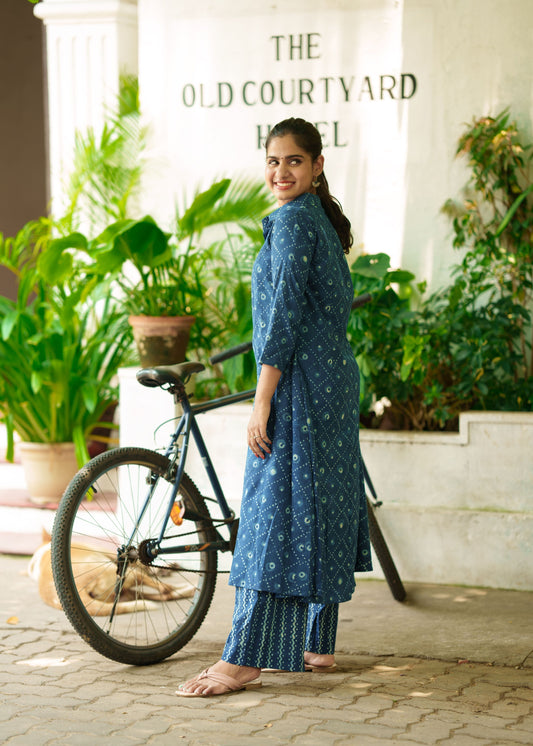 "Indra" - The indigo Coord set