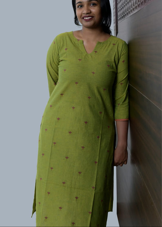 Handloom cotton woven kurta