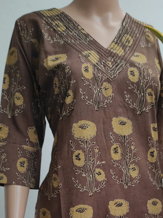 Kashish color Ajrak kurti