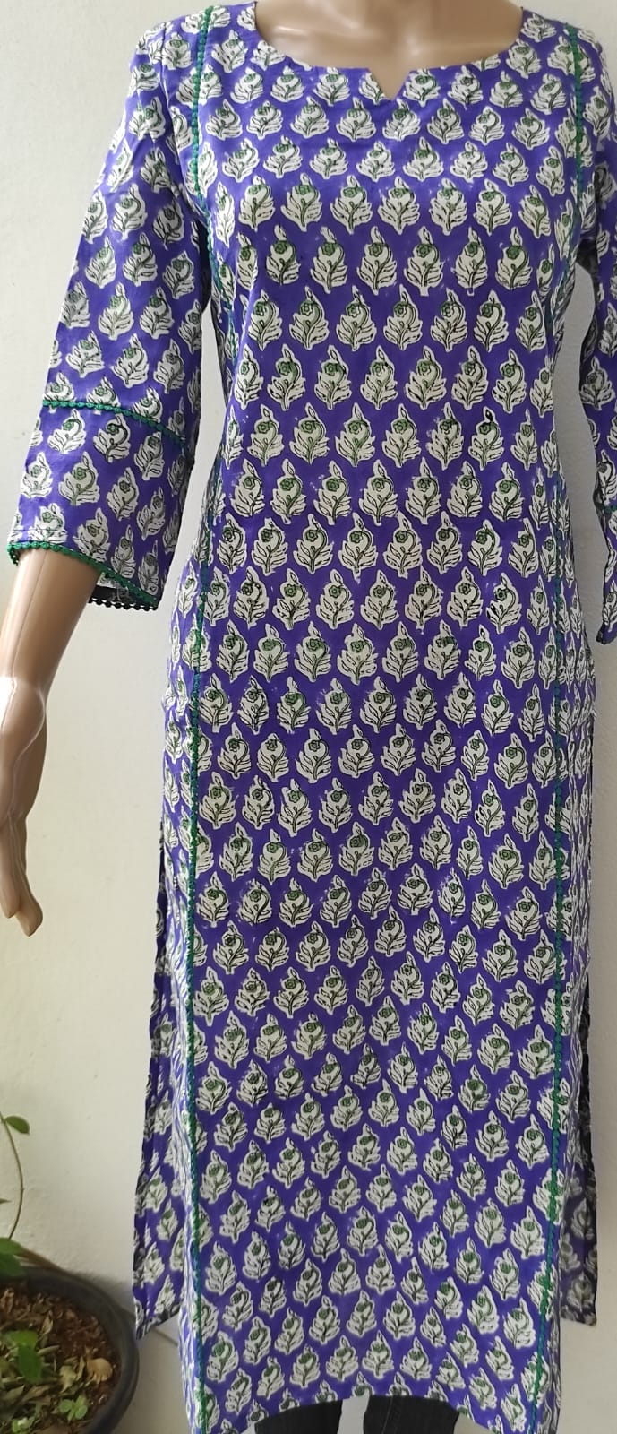 Purple Jaipuri kurta