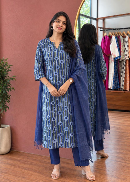Neelima -  The blue dupatta Set