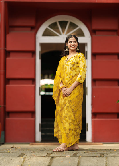 "Mehar" - handblocked kurta set